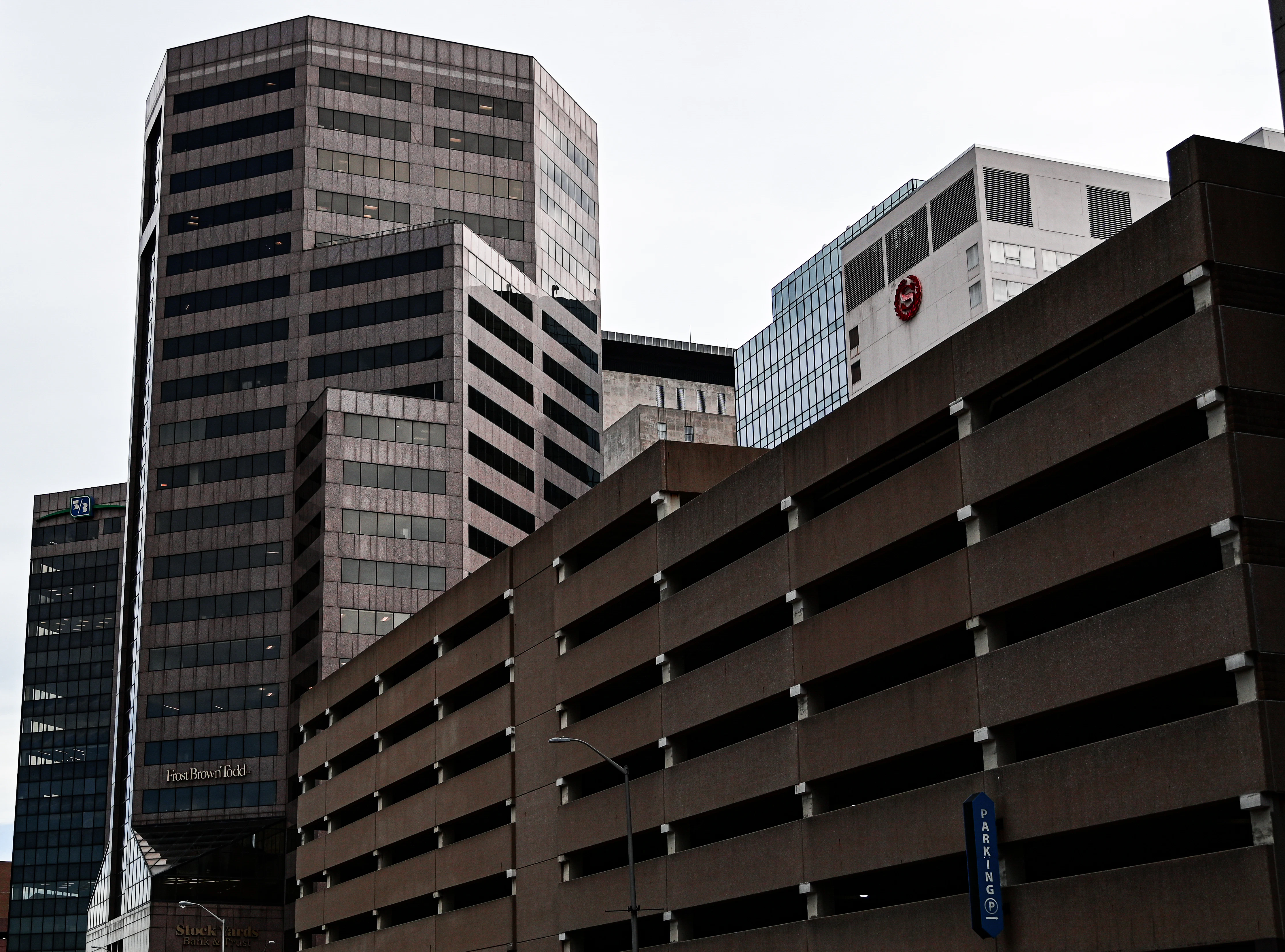 a few tall buildings