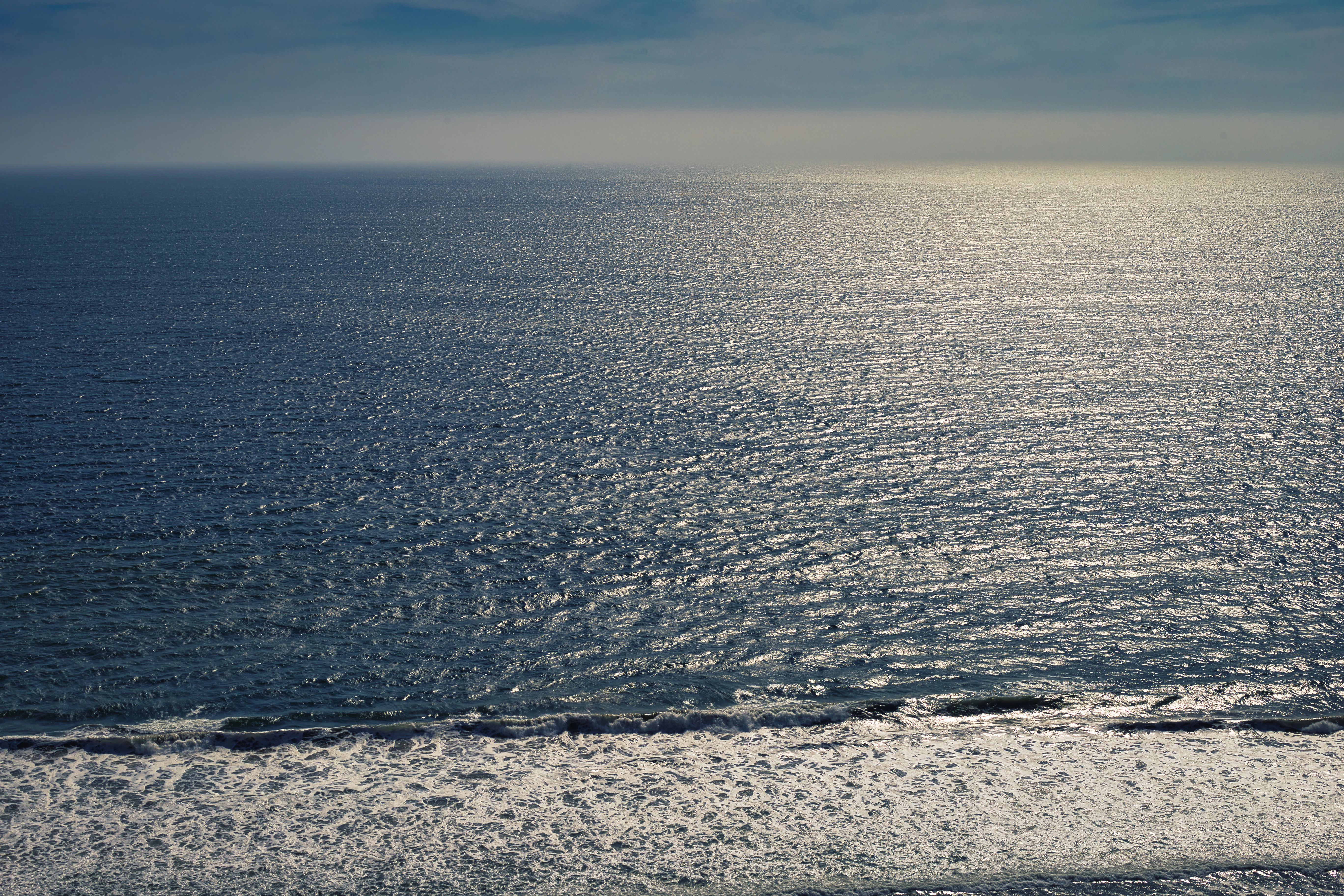 a view of the ocean from a high point of view