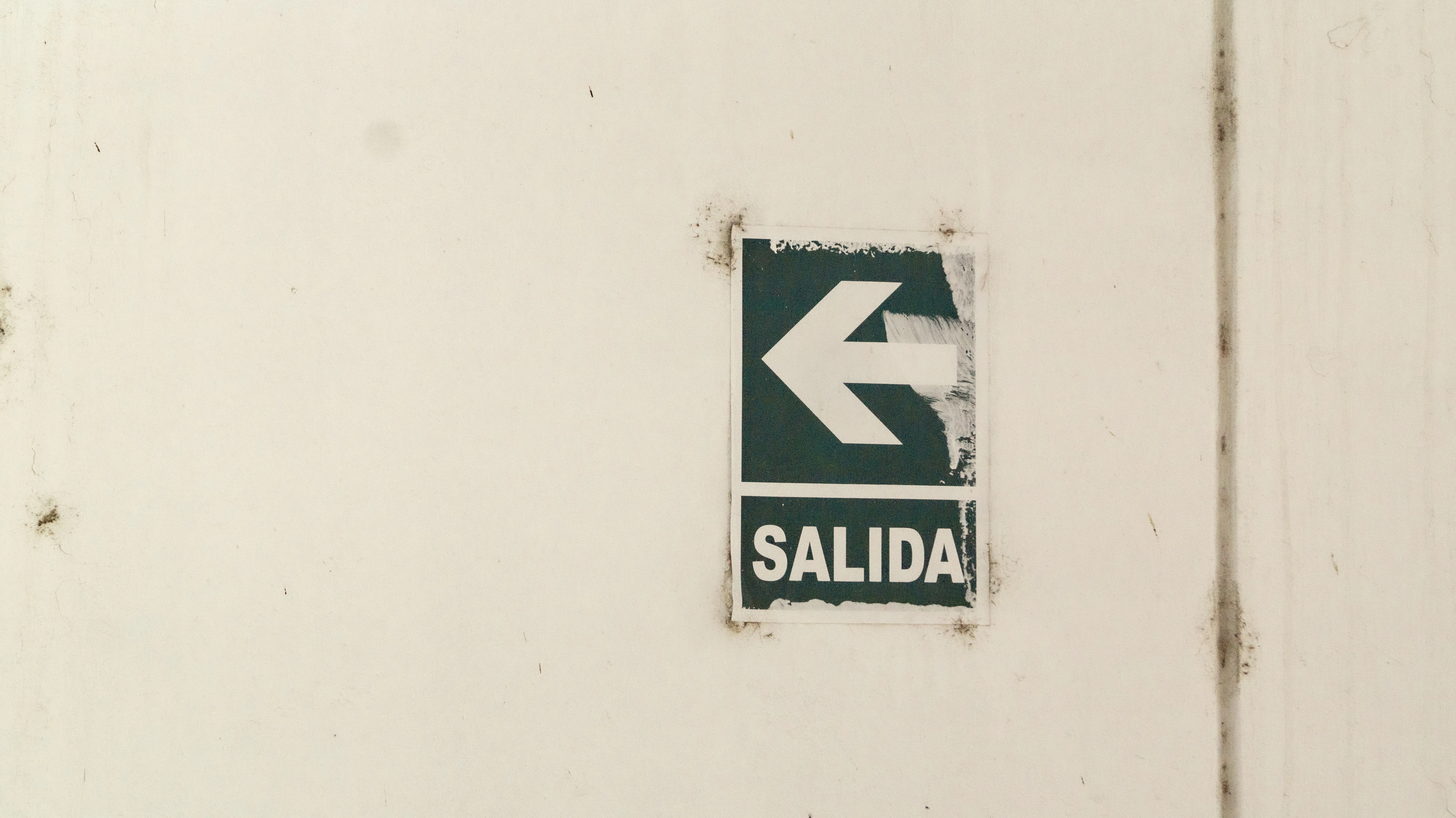 a sign on a wall