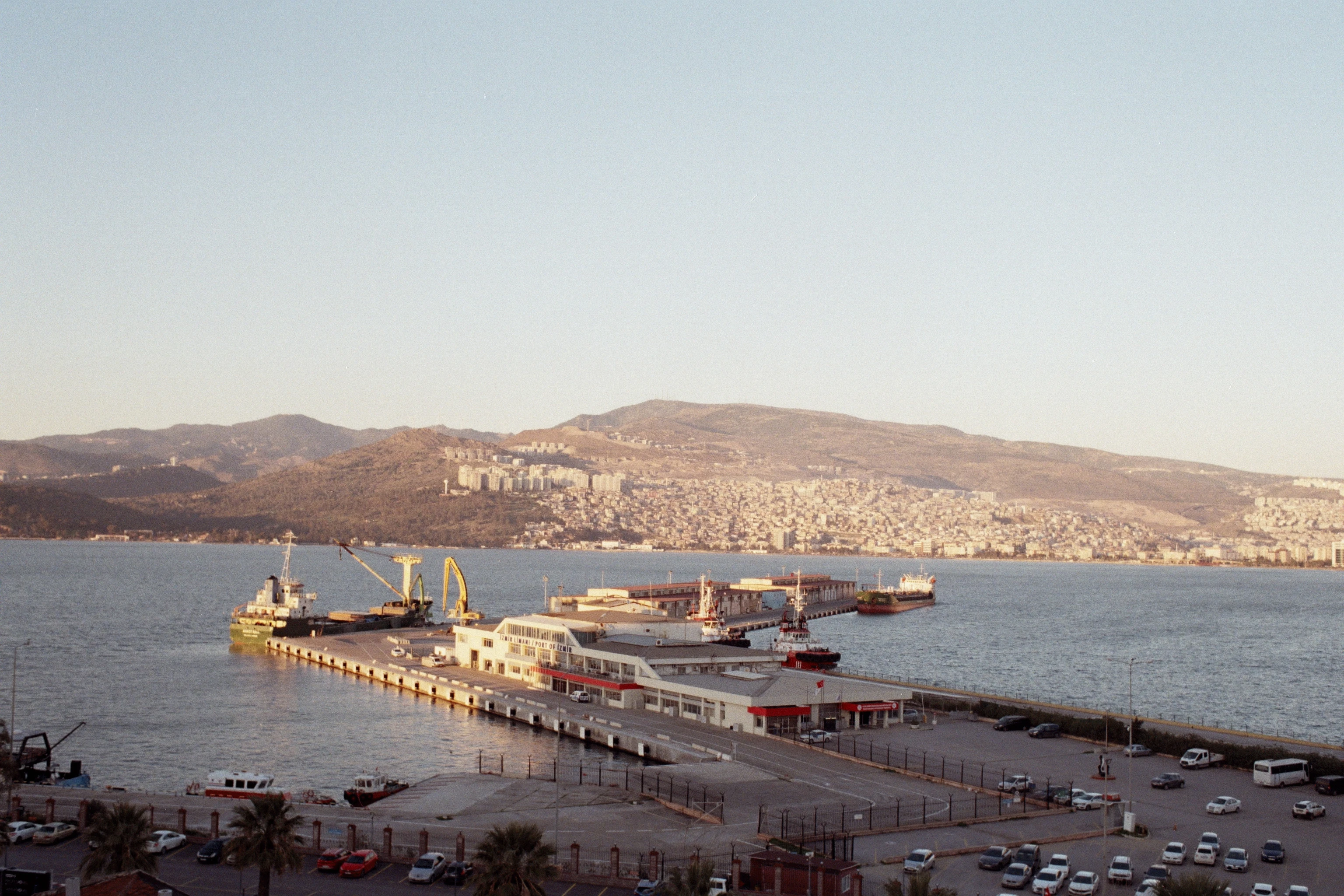 a large body of water surrounded by a city