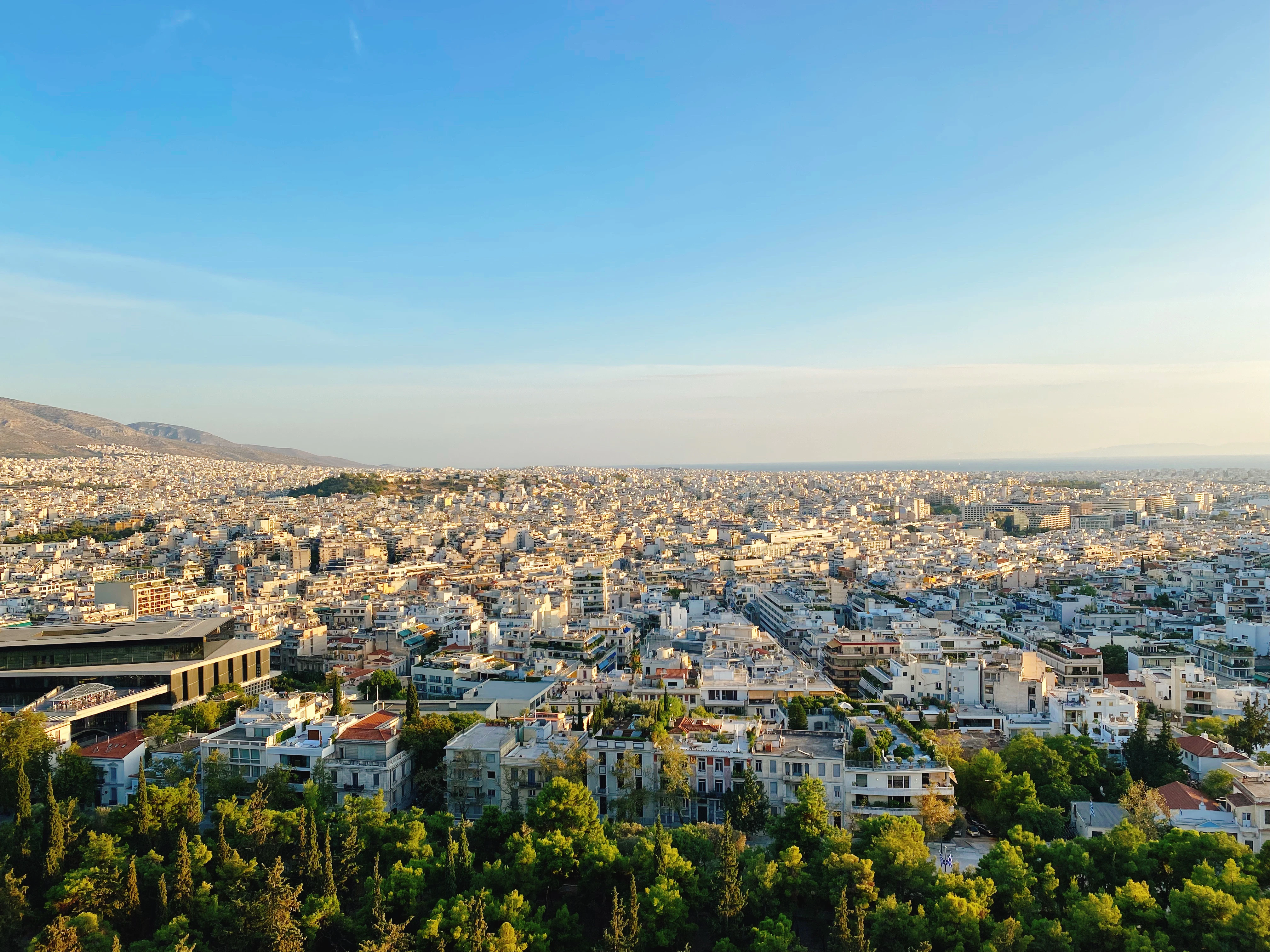 a view of a city from a high point of view